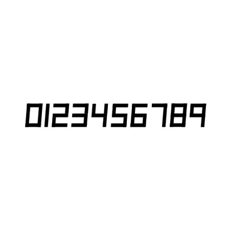 digitale Segelnummern - selbstklebender Nummernklebstoff - schwarz