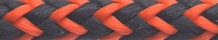 Robline Dinghy Infinity - 4 mm schwarz/neonorange